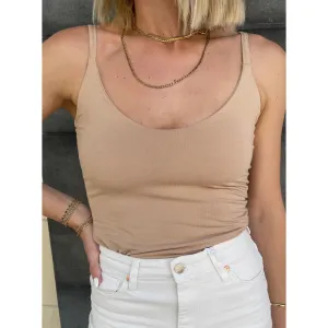 Boob-eez Nesha Double Layer Tank Light NŪDE