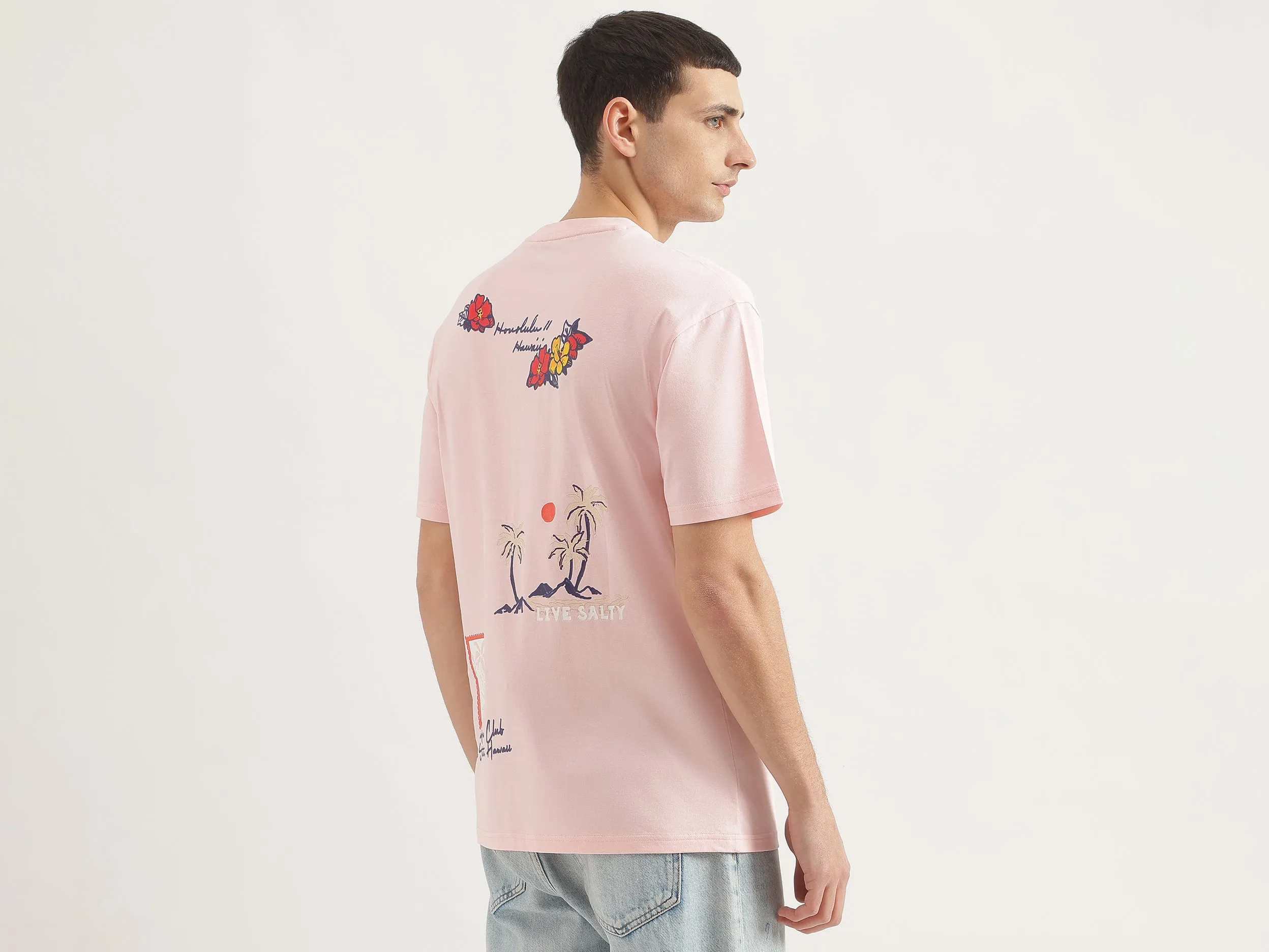 Boxy Fit Round Neck Printed T-Shirt