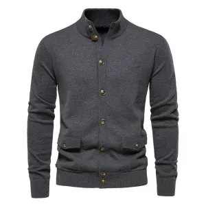 Button Up Cardigan(Dark grey)