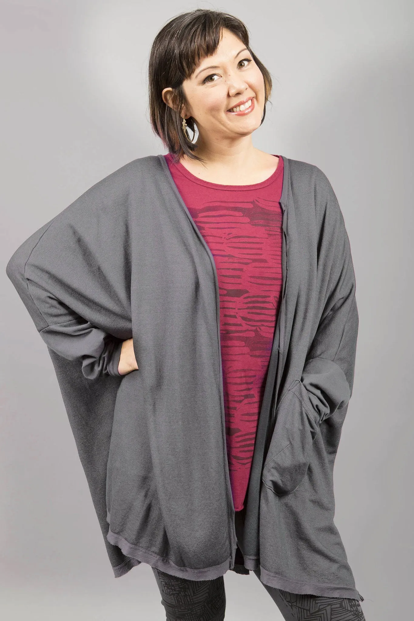 Celebration Cardigan Light Charcoal UnPrinted