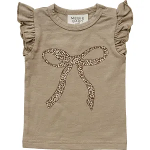 Cheetah Bow Ruffle Tank