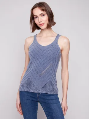 Chevron Pointelle Knit Camisole - C2790-204C