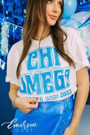 Chi Omega Philanthropy Make A Wish Retro Tee