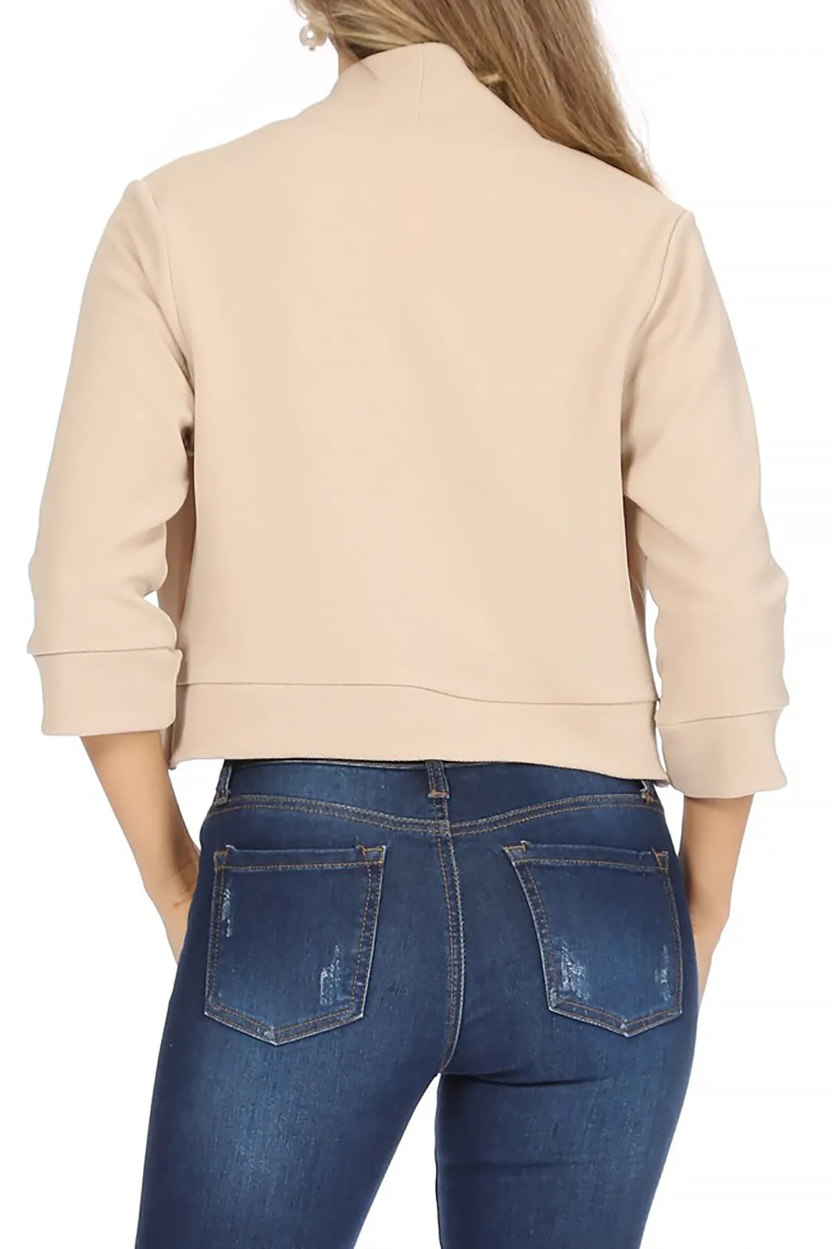 Classic 3/4 Sleeve Open Front Bolero Blazer Cardigan V7106 $9Each