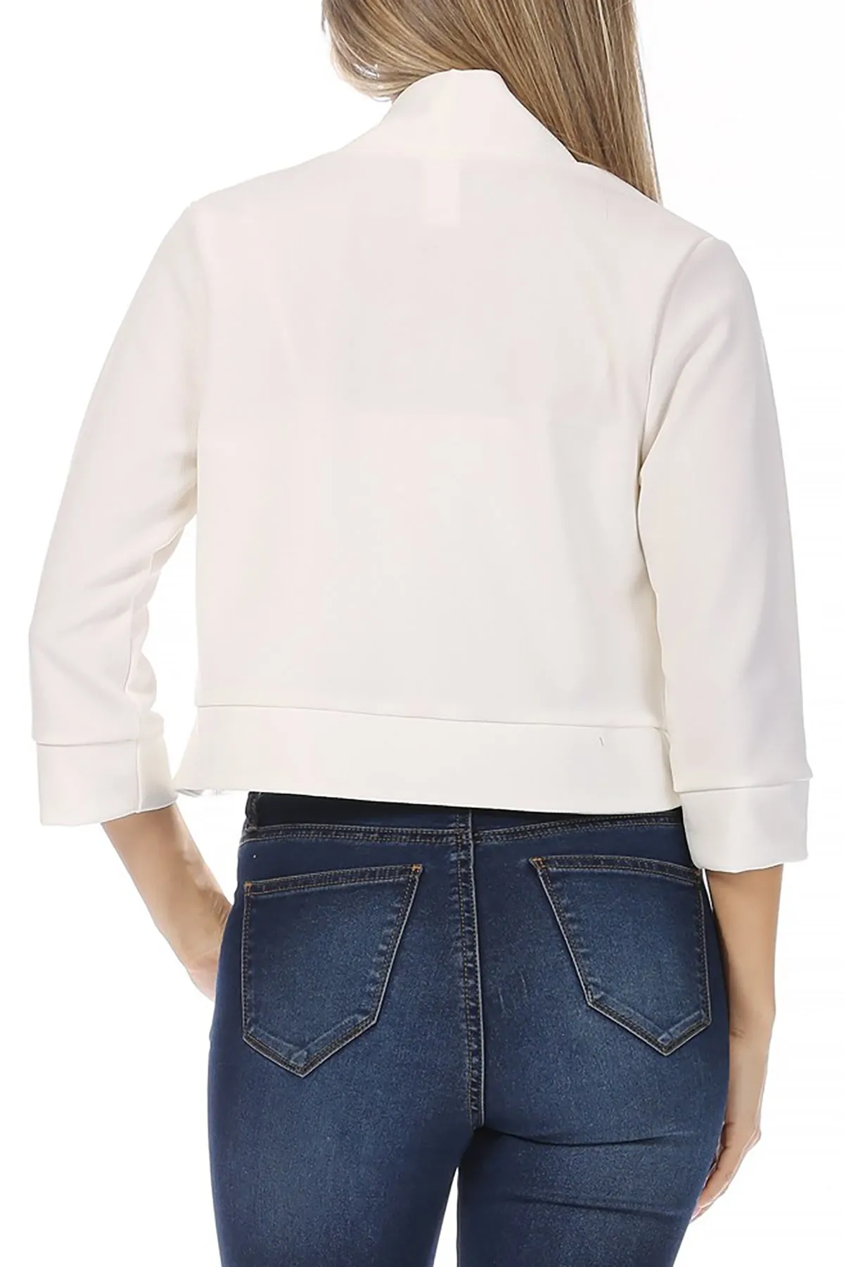 Classic 3/4 Sleeve Open Front Bolero Blazer Cardigan V7106 $9Each