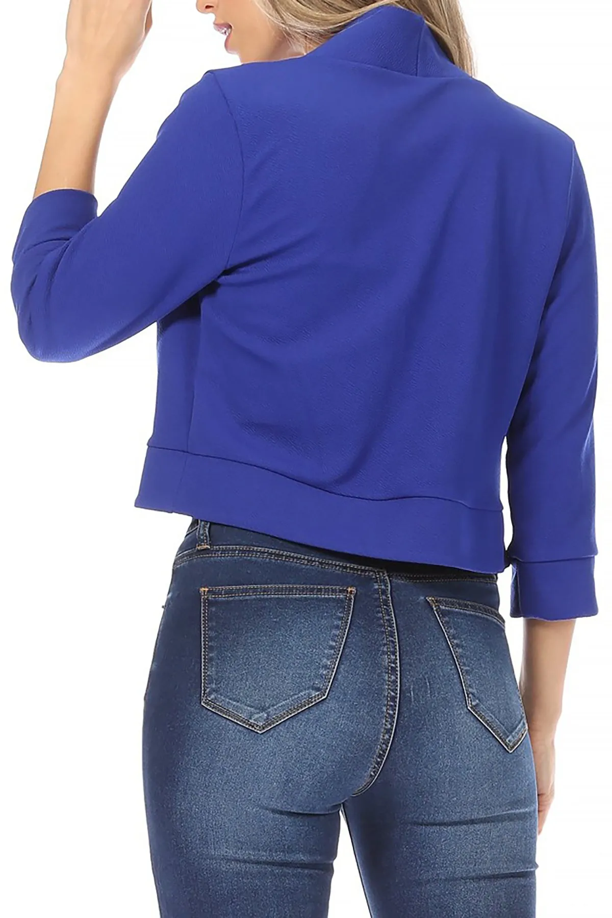 Classic 3/4 Sleeve Open Front Bolero Blazer Cardigan V7106 $9Each