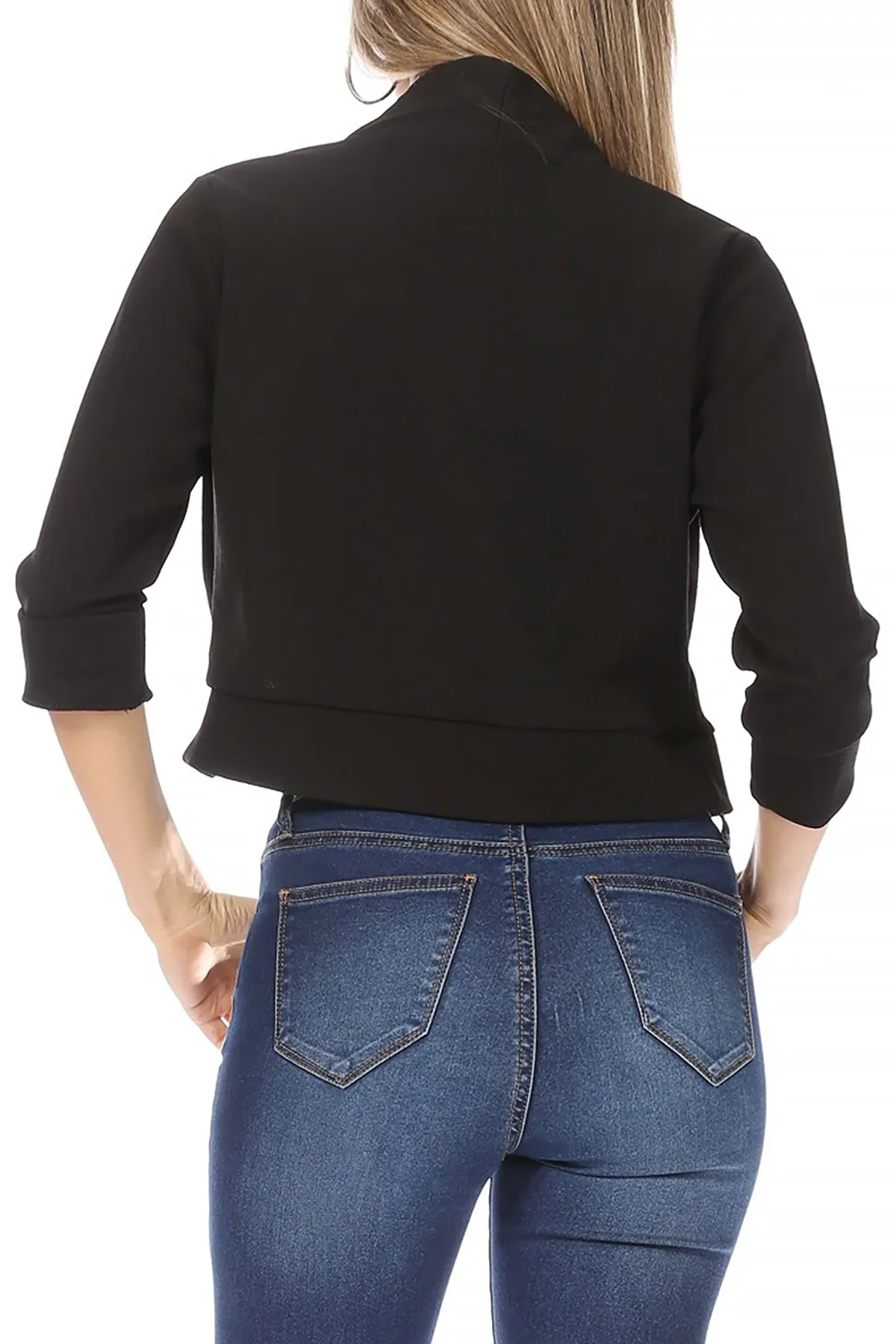 Classic 3/4 Sleeve Open Front Bolero Blazer Cardigan V7106 $9Each