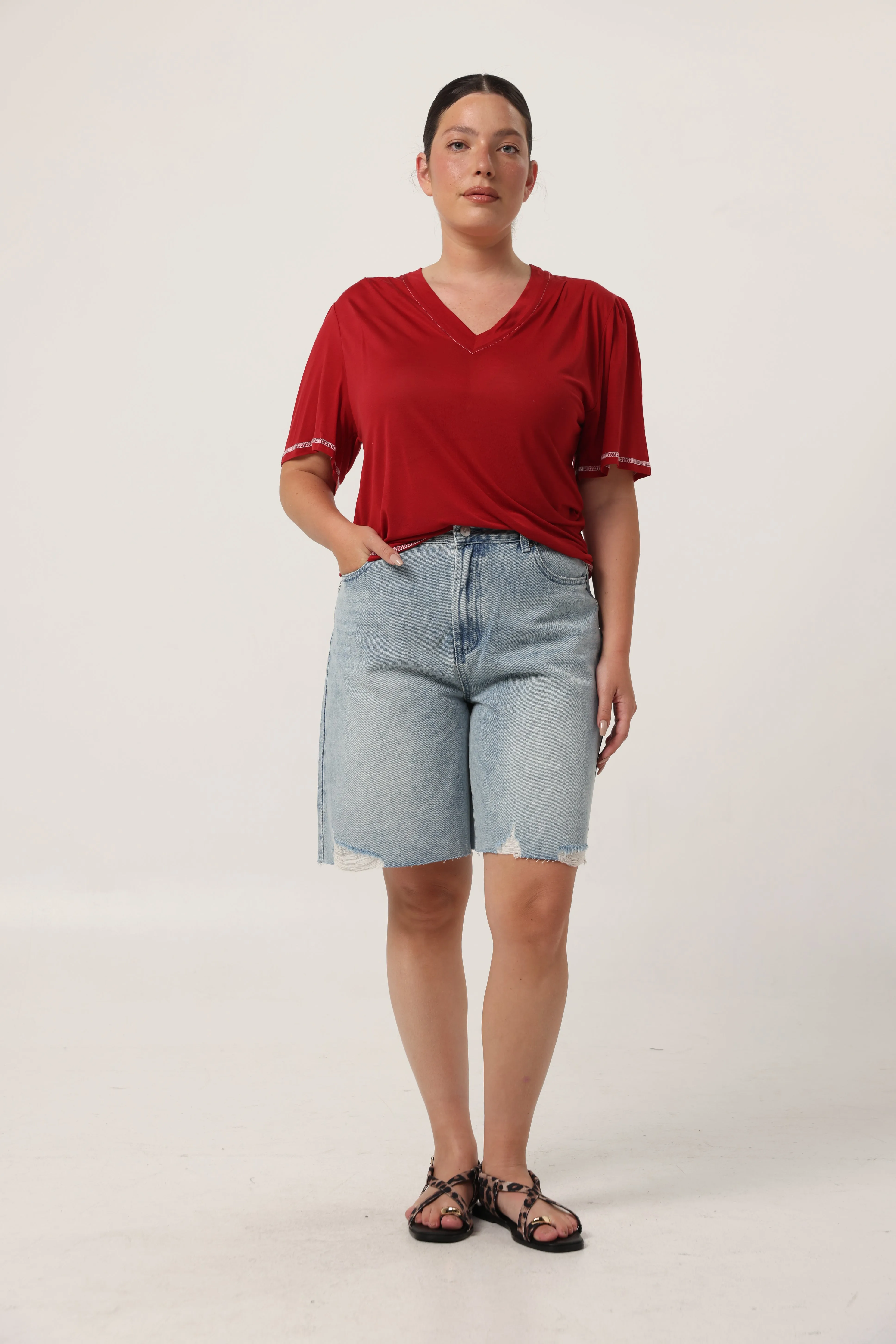 Clean Brown V T-Shirt