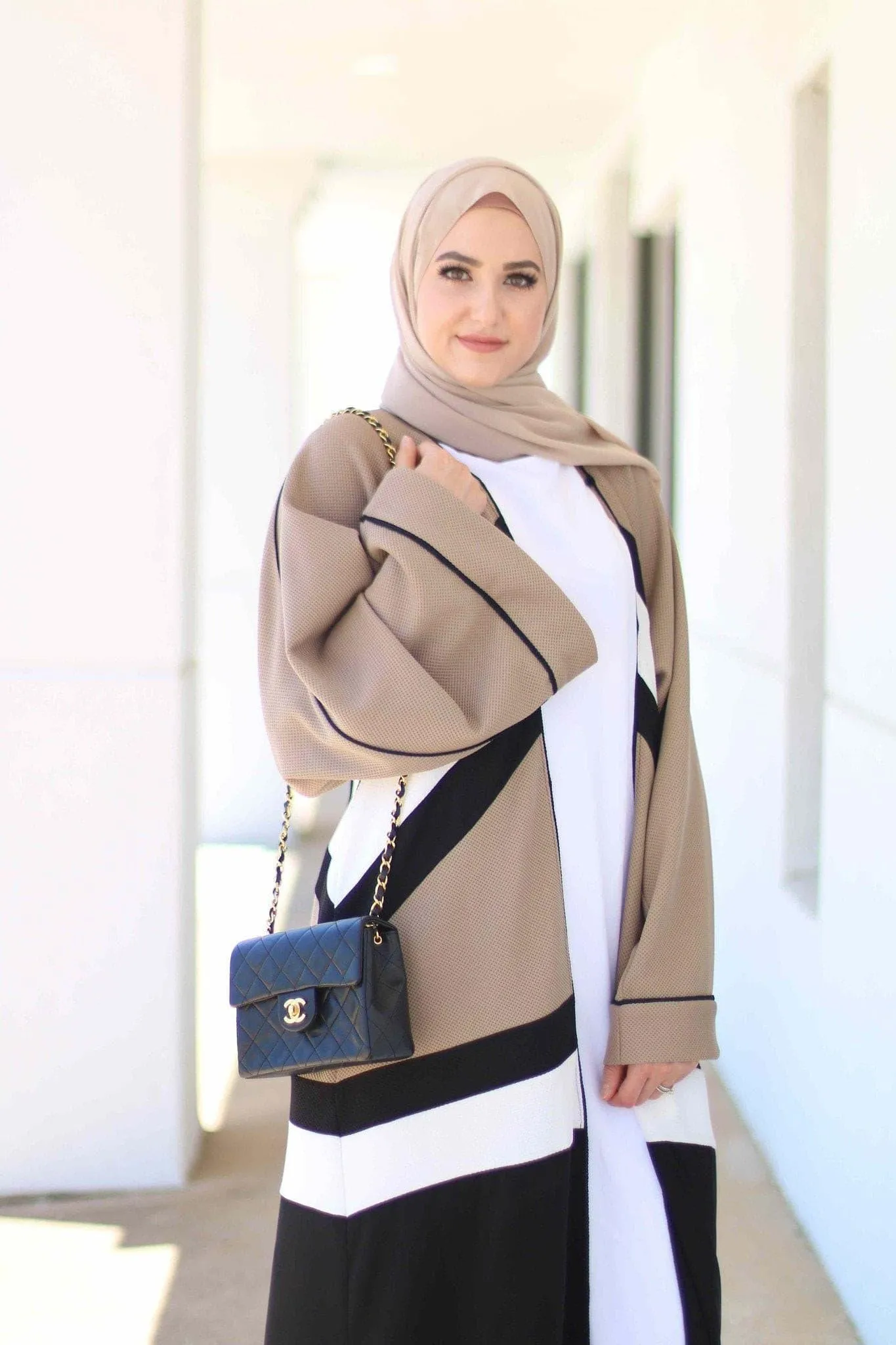 Colourblock Abaya