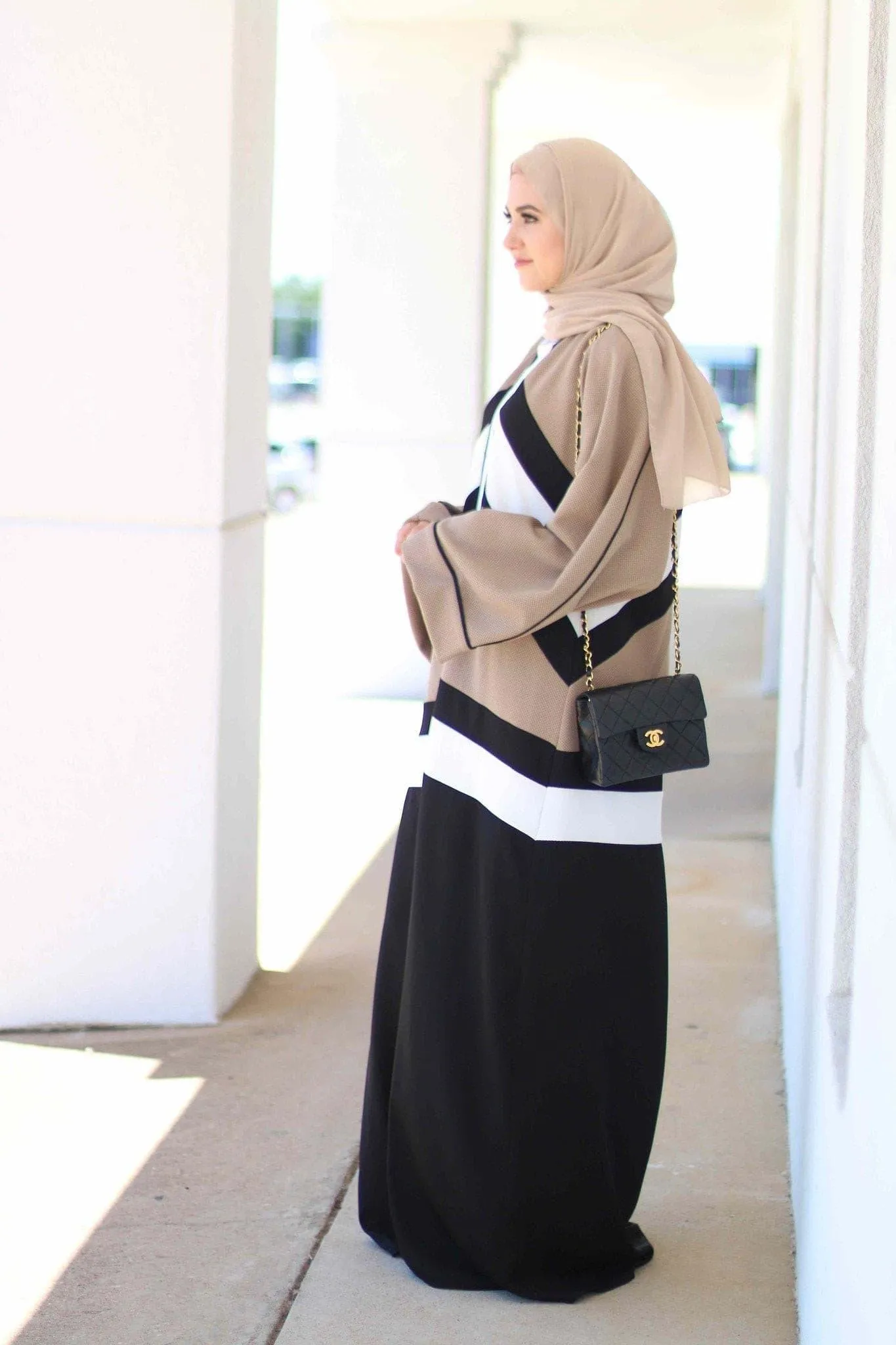 Colourblock Abaya