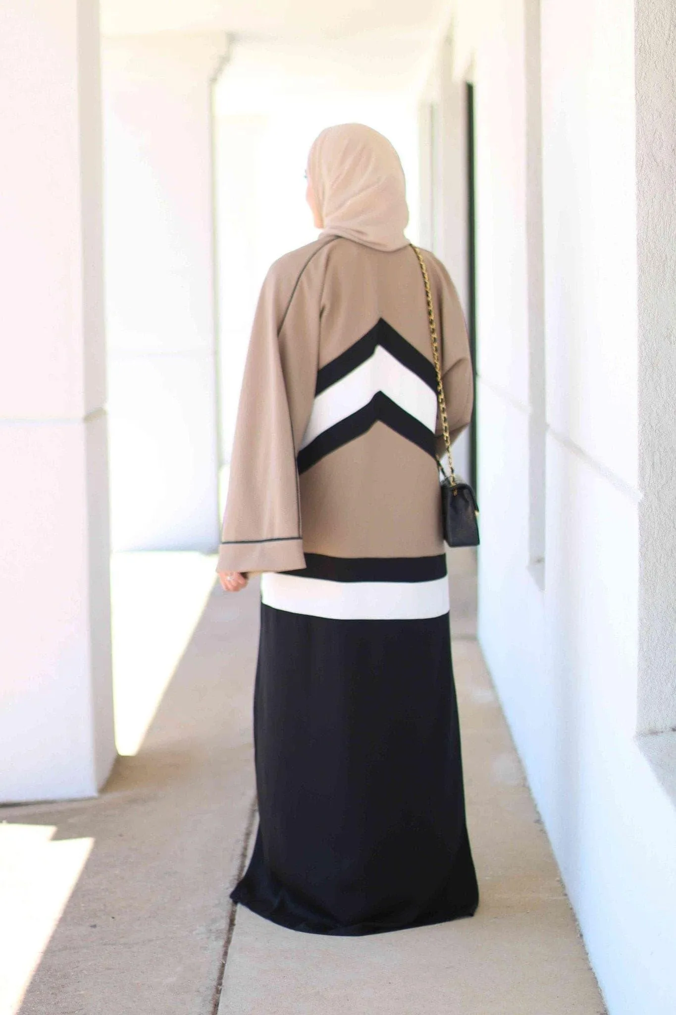 Colourblock Abaya