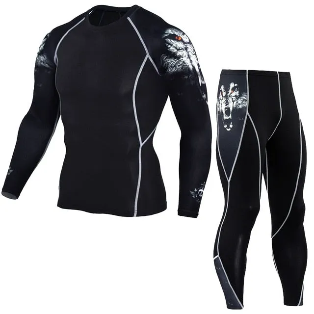 Compression Shirt   Pants Skin-Tight Suit