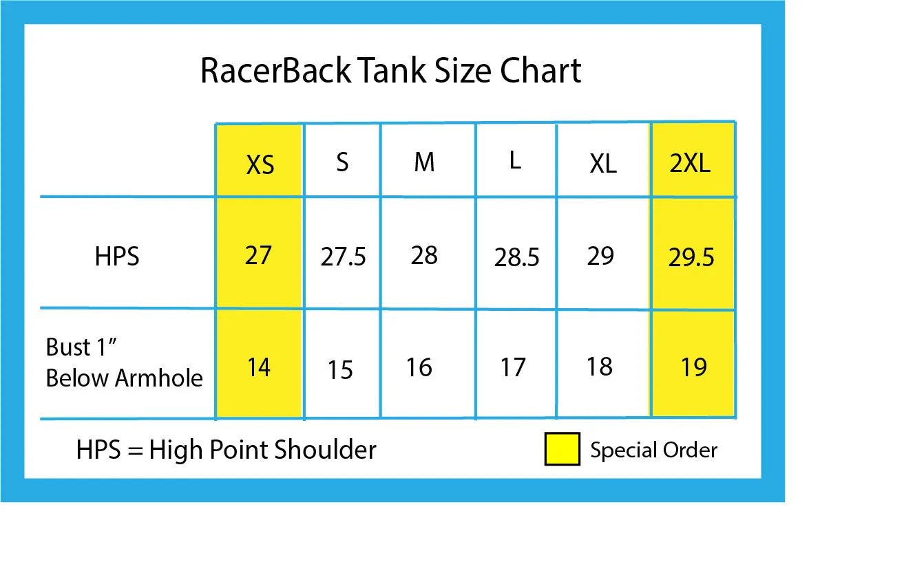 Copy of Tank - Ladies Racerback Tank Top - LARGE TEXT