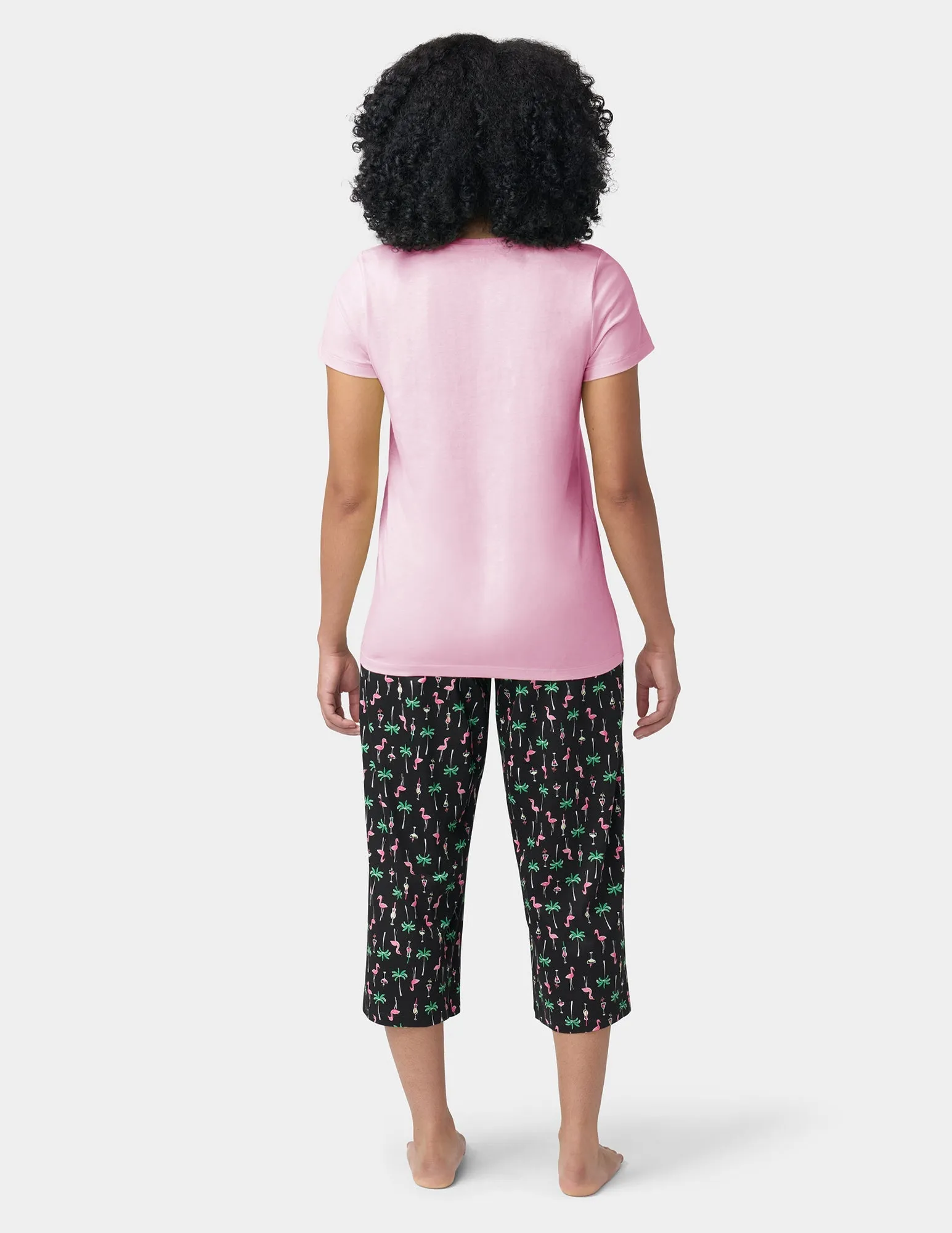 Cotton Knit Tee & Capri Set