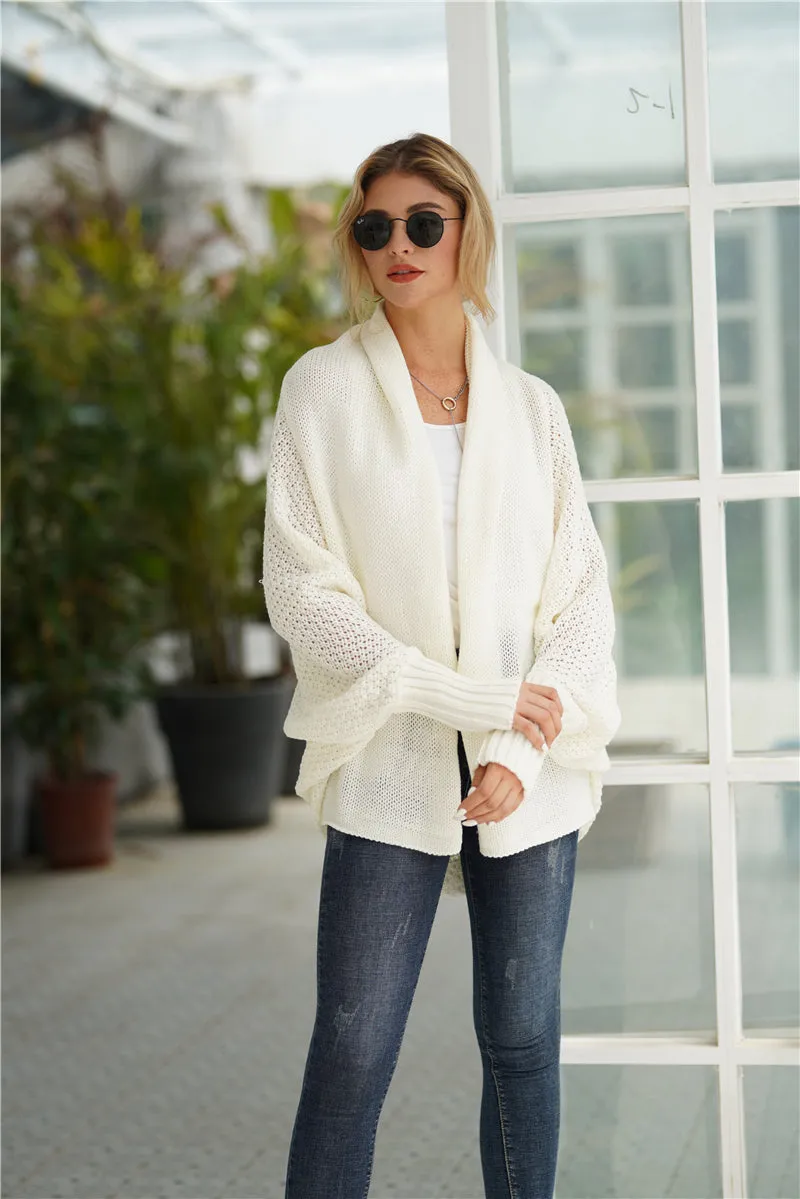 Cream Batwing Easy On Cardigan