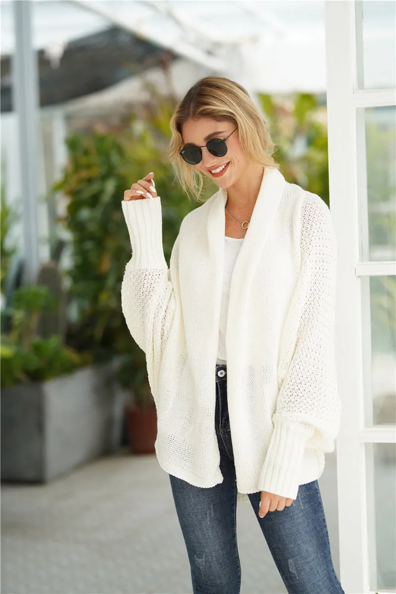 Cream Batwing Easy On Cardigan
