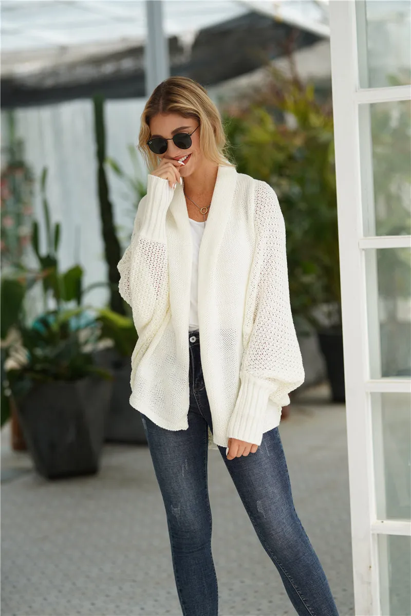 Cream Batwing Easy On Cardigan
