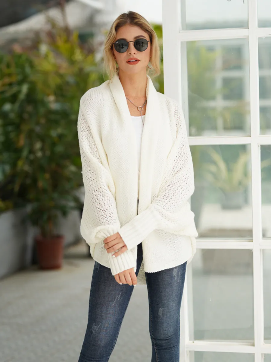 Cream Batwing Easy On Cardigan