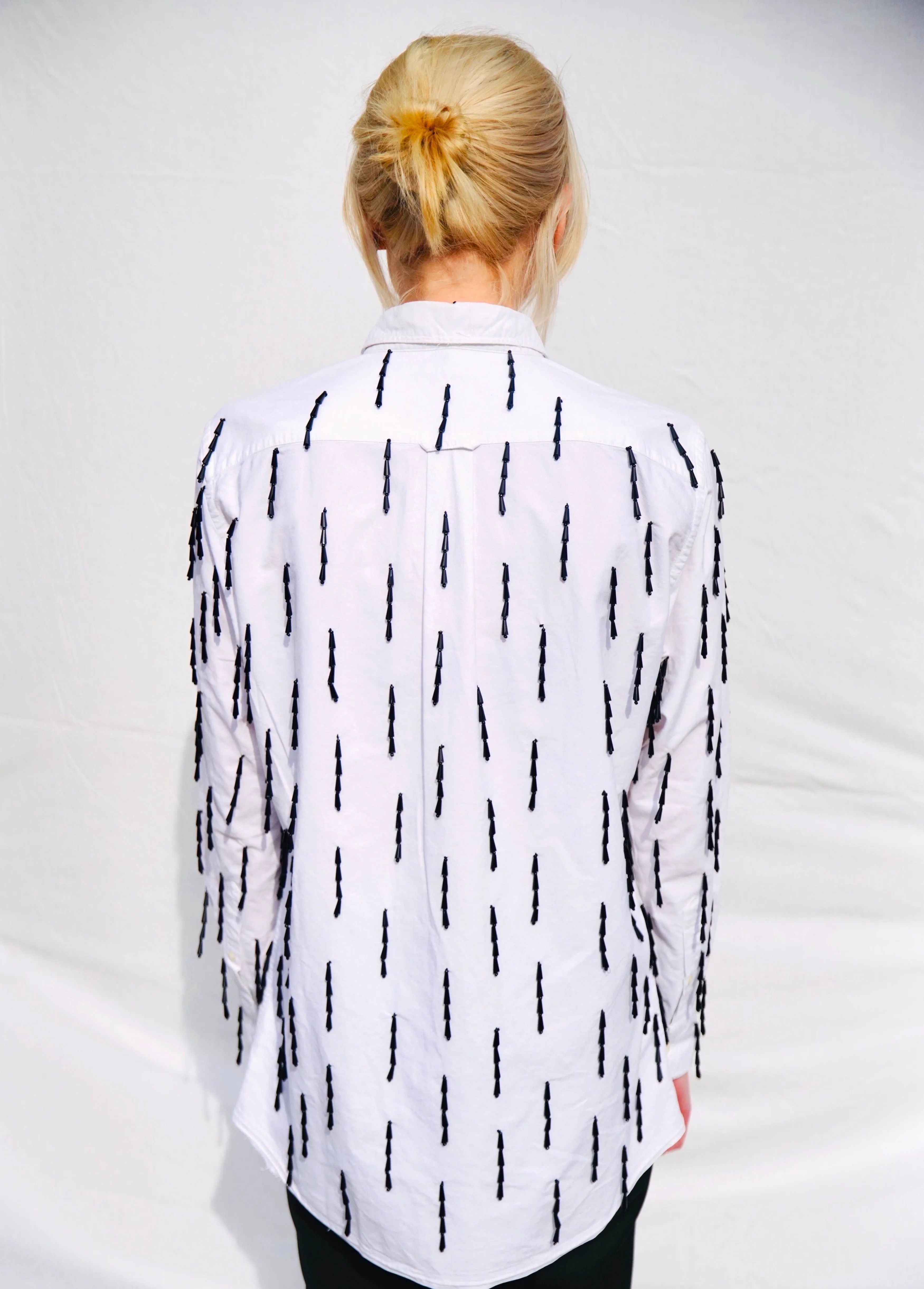 CRYSTAL DROP EARRINGS REIMAGINED SHIRT