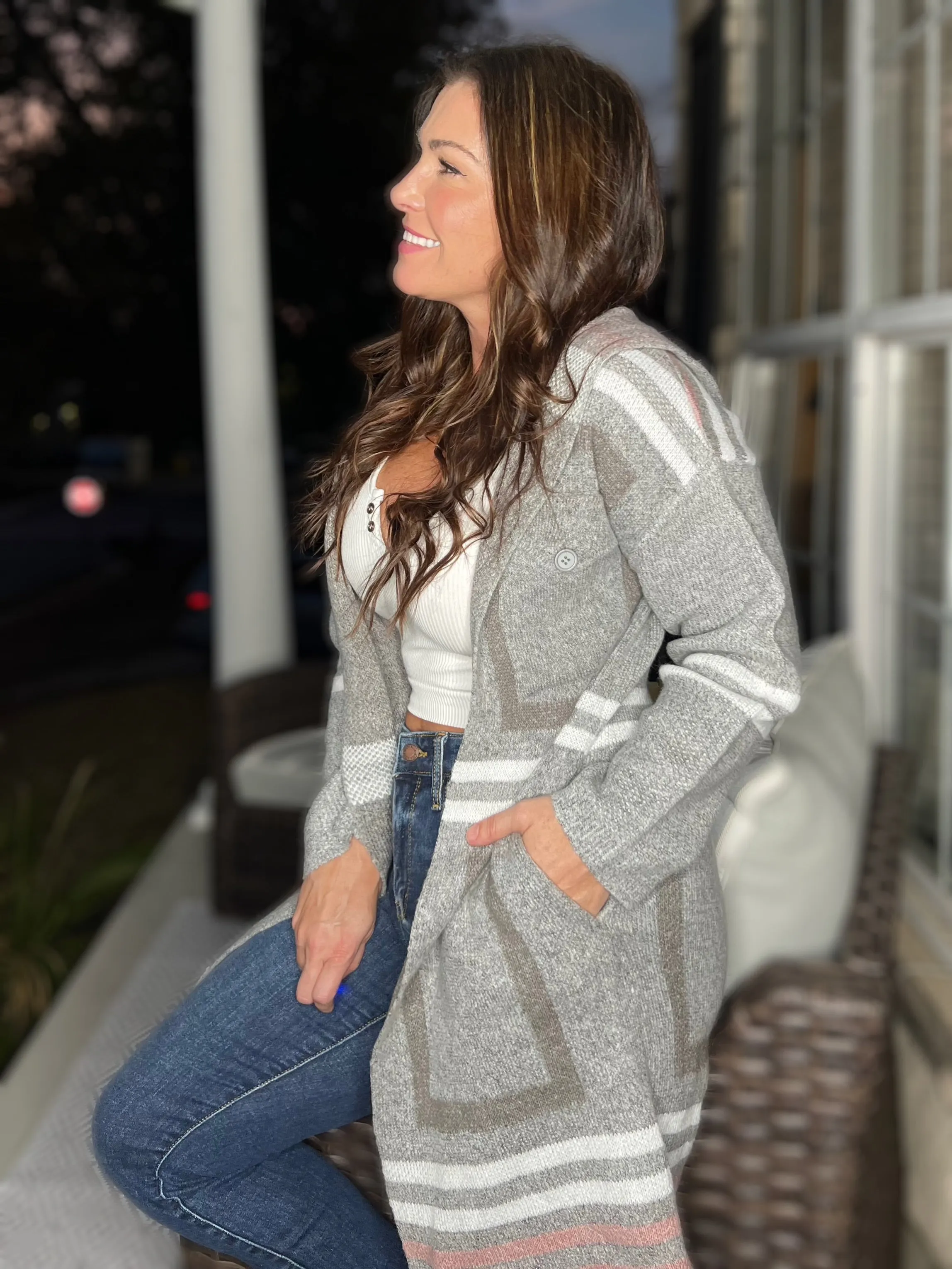 Cute & Demure Cardigan- 2 Colors (Cream, Grey)