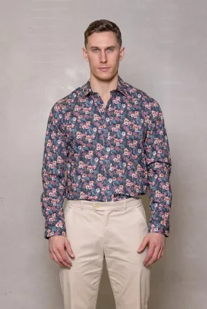 CUTLER & CO BLAKE FLORAL PRINT STRETCH COTTON L/S SHIRT CW21403