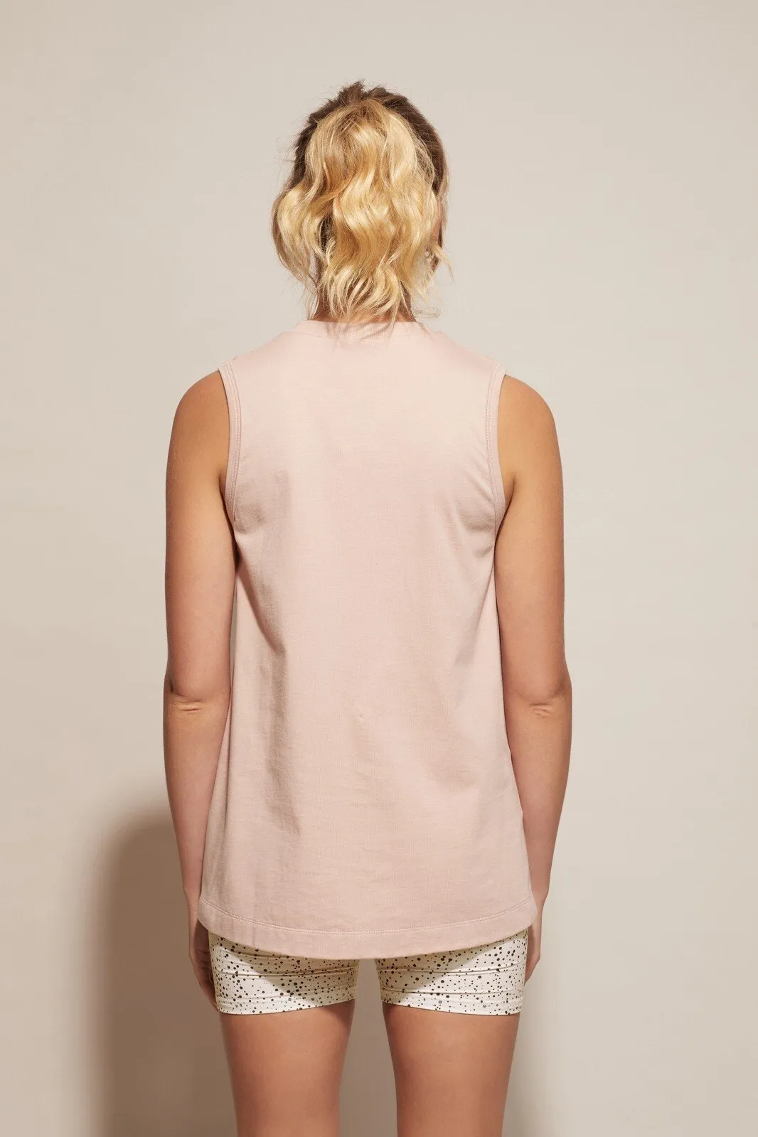 D K CHAMPION TANK DUSTY PINK