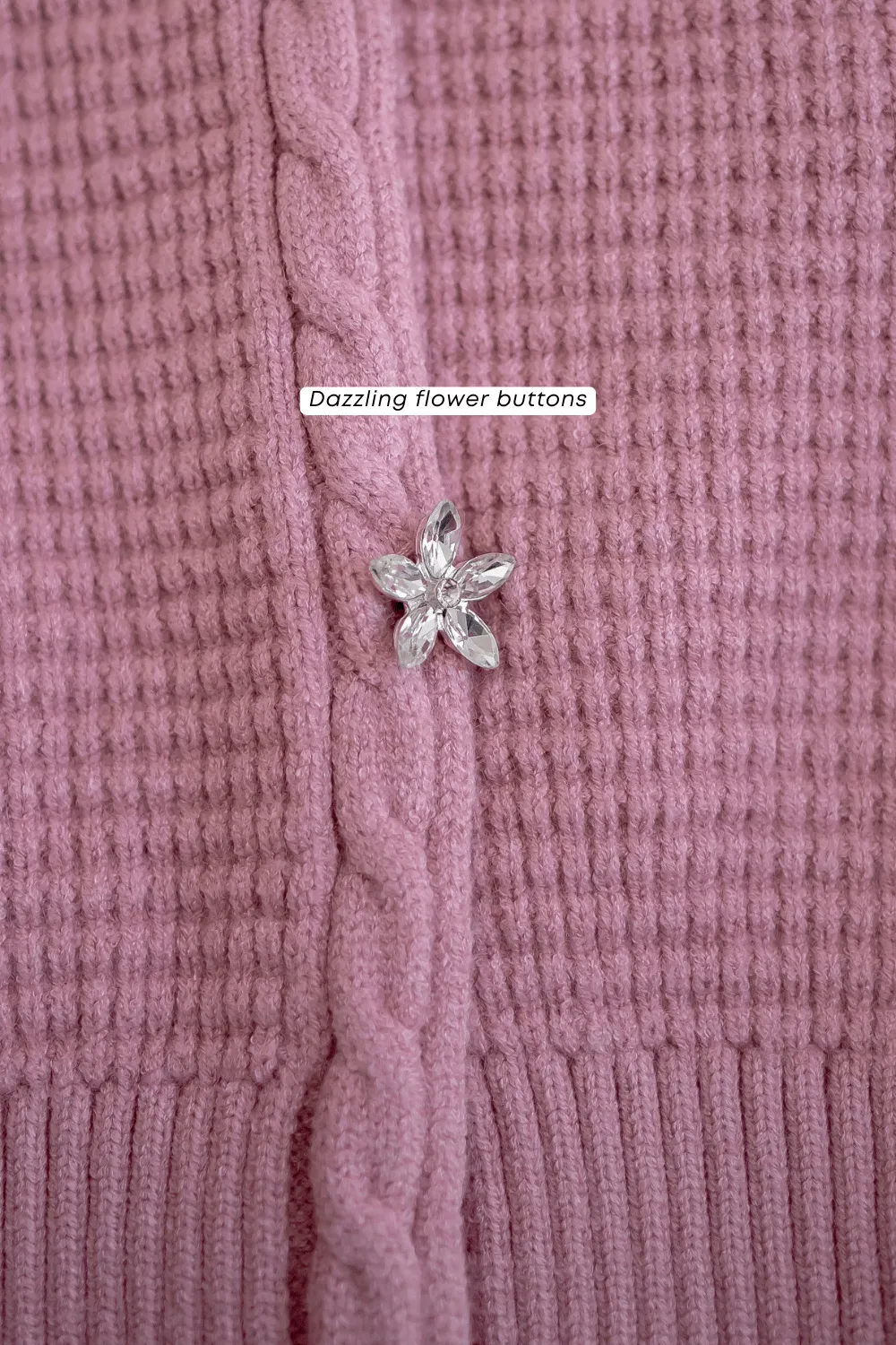 DANIELLE WEAVED CARDIGAN IN MILKY BLUE