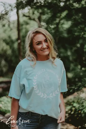 Delta Gamma Light Blue Crest Tee