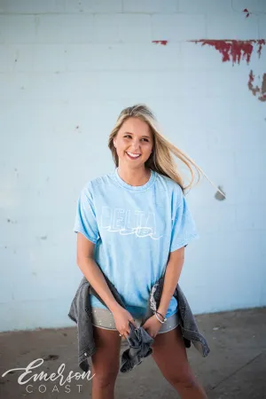 Delta Zeta Wave Burnout Tee