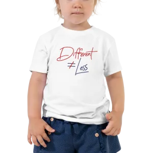 Different Does Not Equal Less (Original Clean Design) Kid’s T-Shirt
