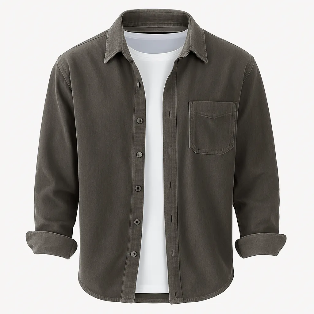 Domoir | Tailored Long Sleeve Cotton Shirt