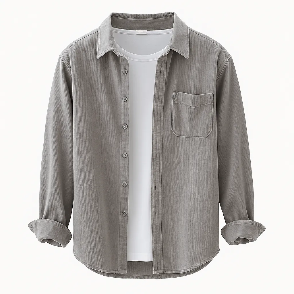 Domoir | Tailored Long Sleeve Cotton Shirt
