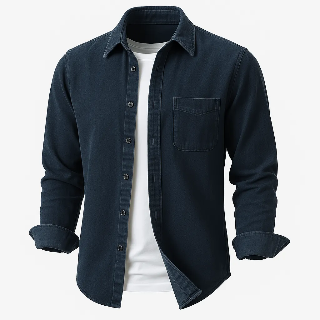 Domoir | Tailored Long Sleeve Cotton Shirt