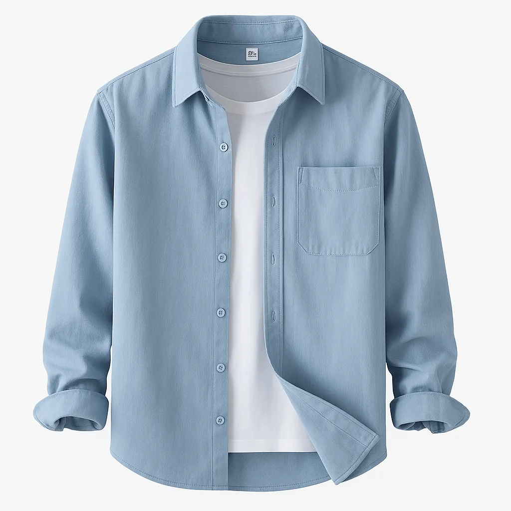 Domoir | Tailored Long Sleeve Cotton Shirt