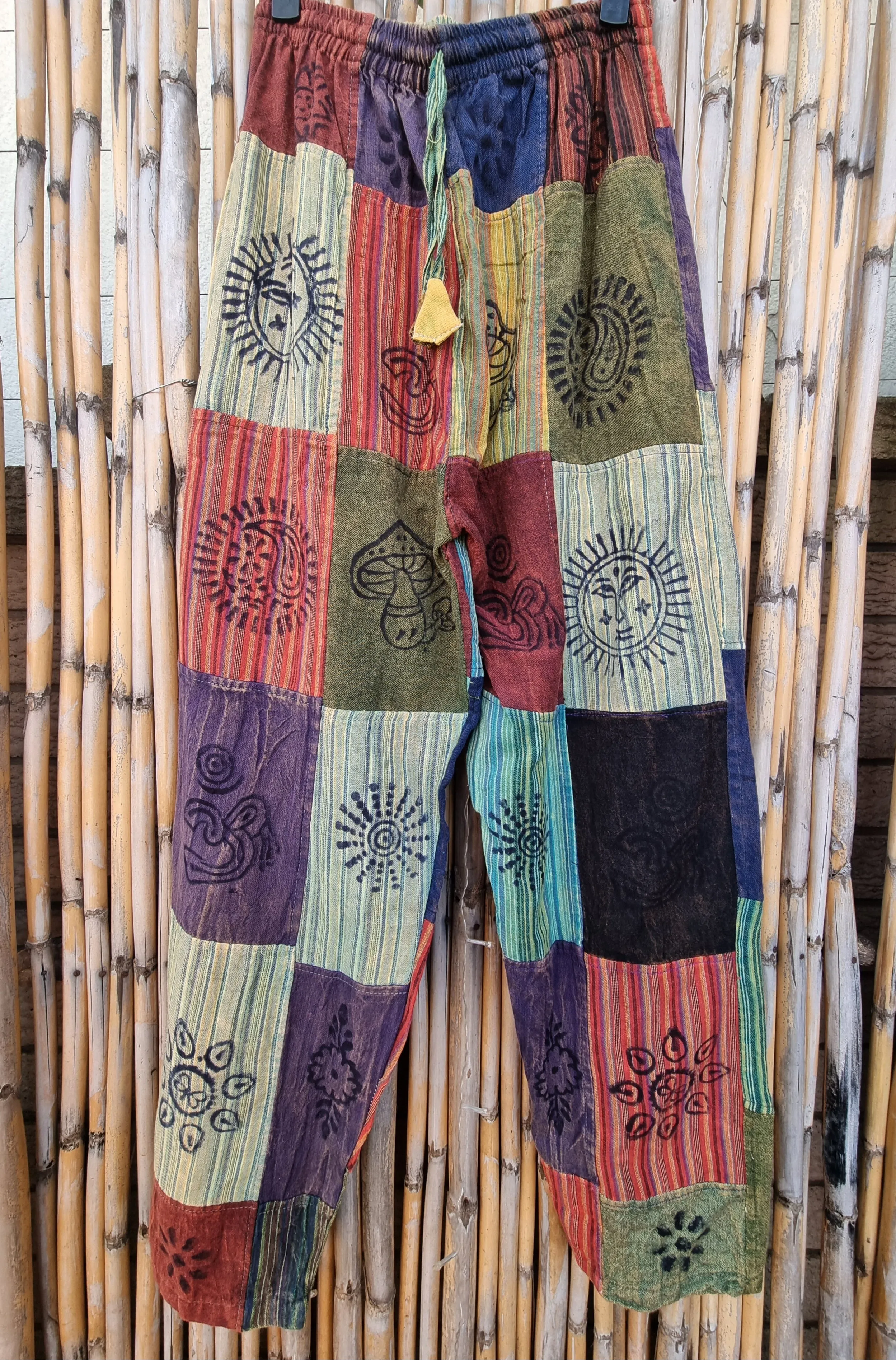 Druid's Cotton Patchwork Pants (Medium)