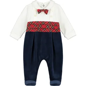 Emile et Rose 'Callan' navy, tartan & bow tie AIO