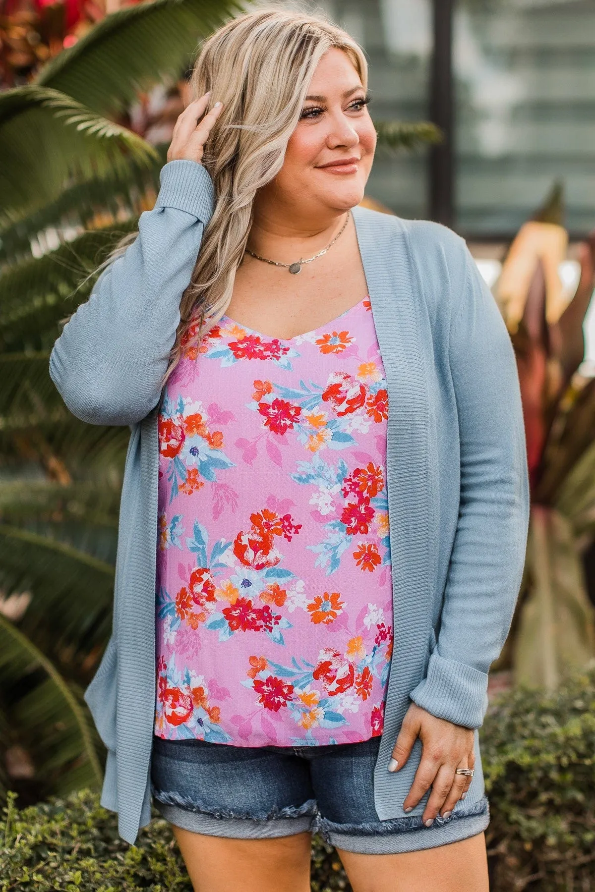 Essential Cardigan- Light Blue