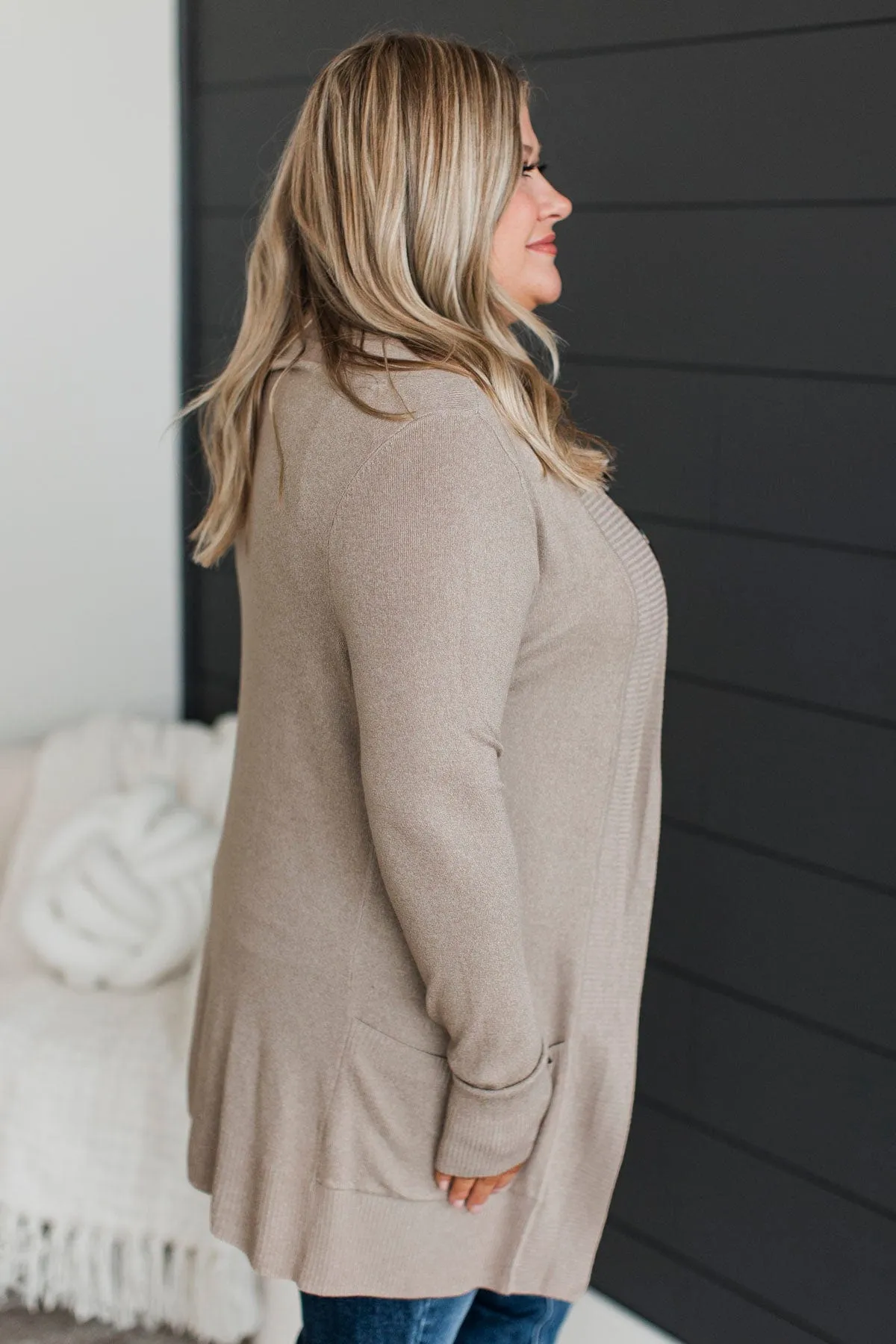 Essential Cardigan- Light Mocha