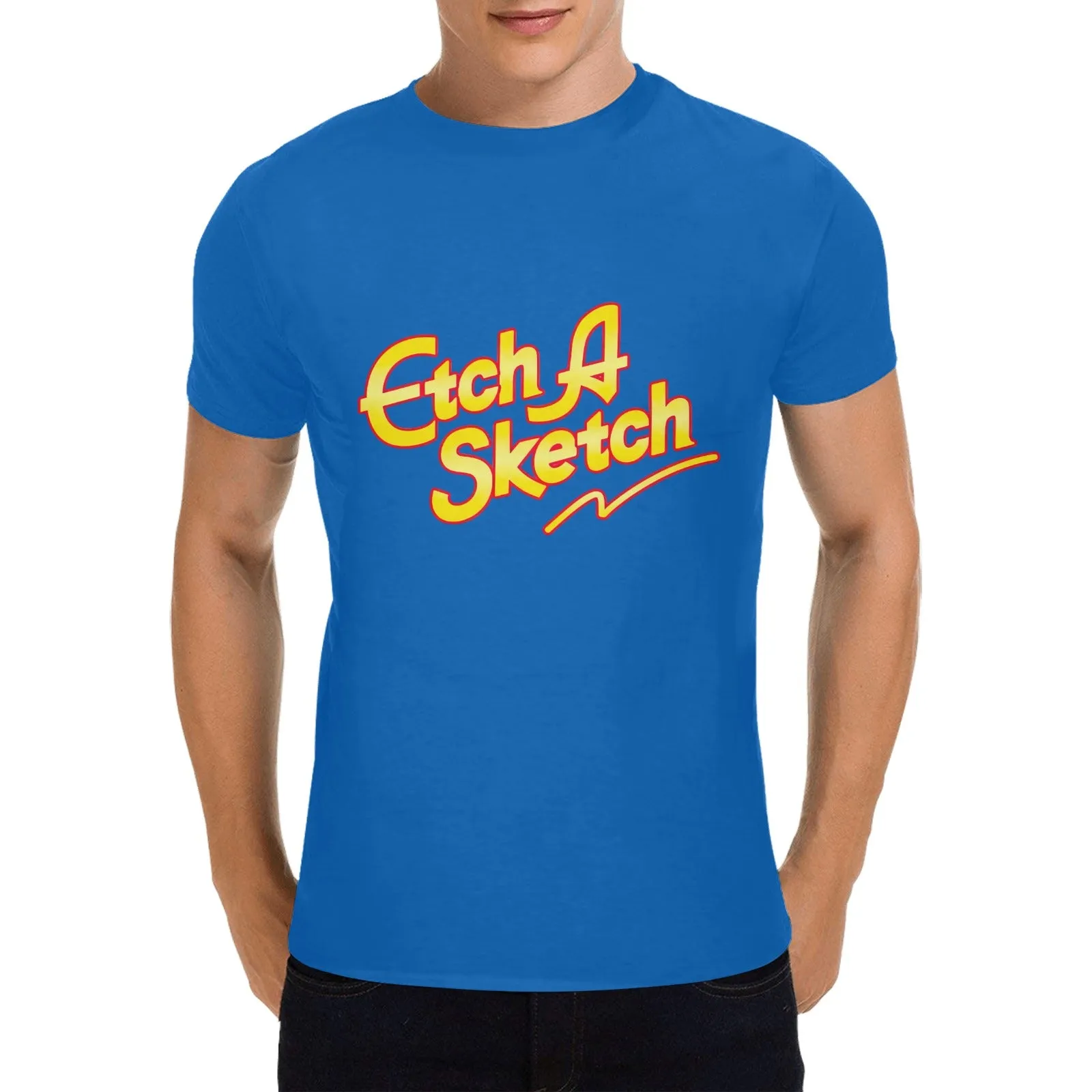 Etch A Sketch Men's T-shirt 100% Cotton