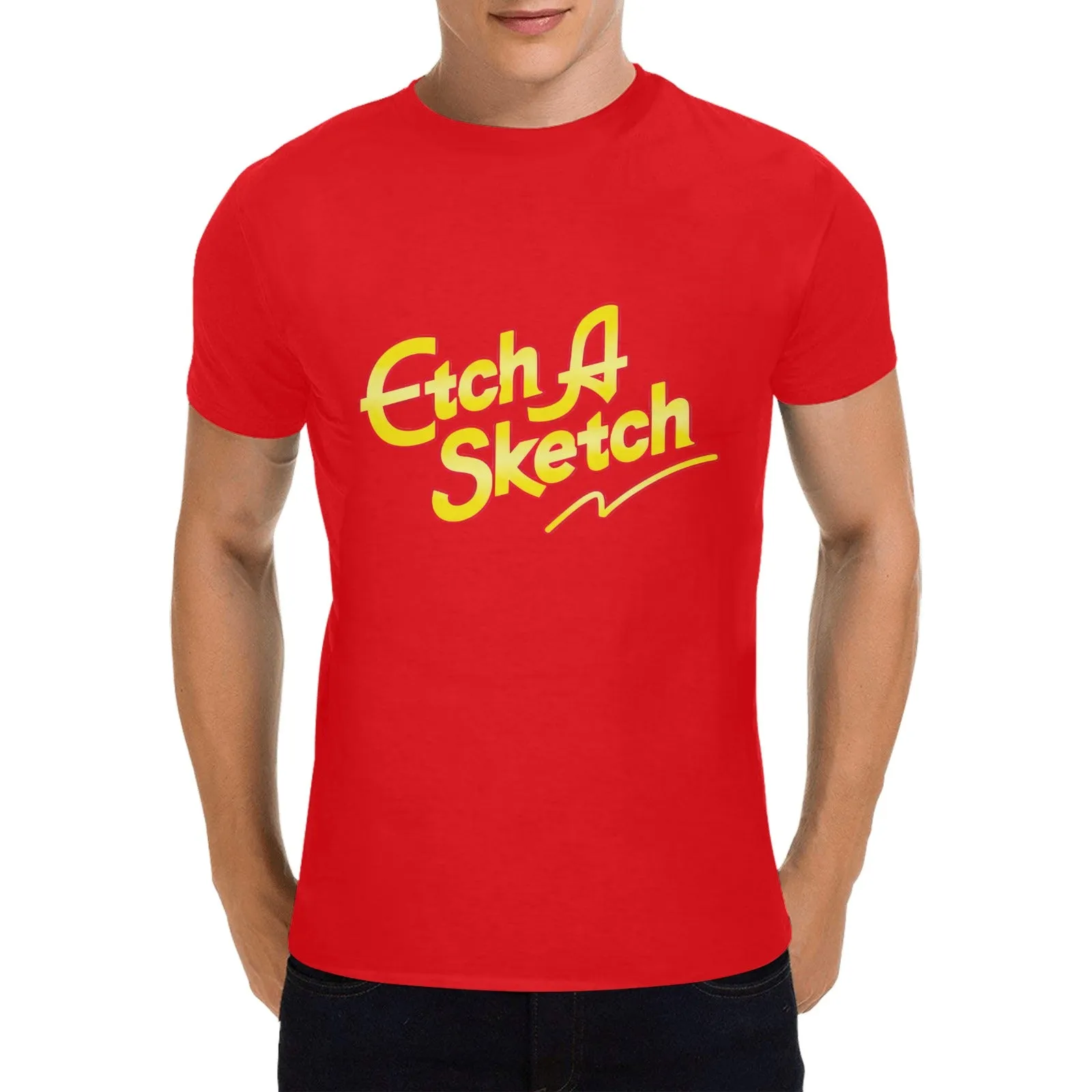 Etch A Sketch Men's T-shirt 100% Cotton