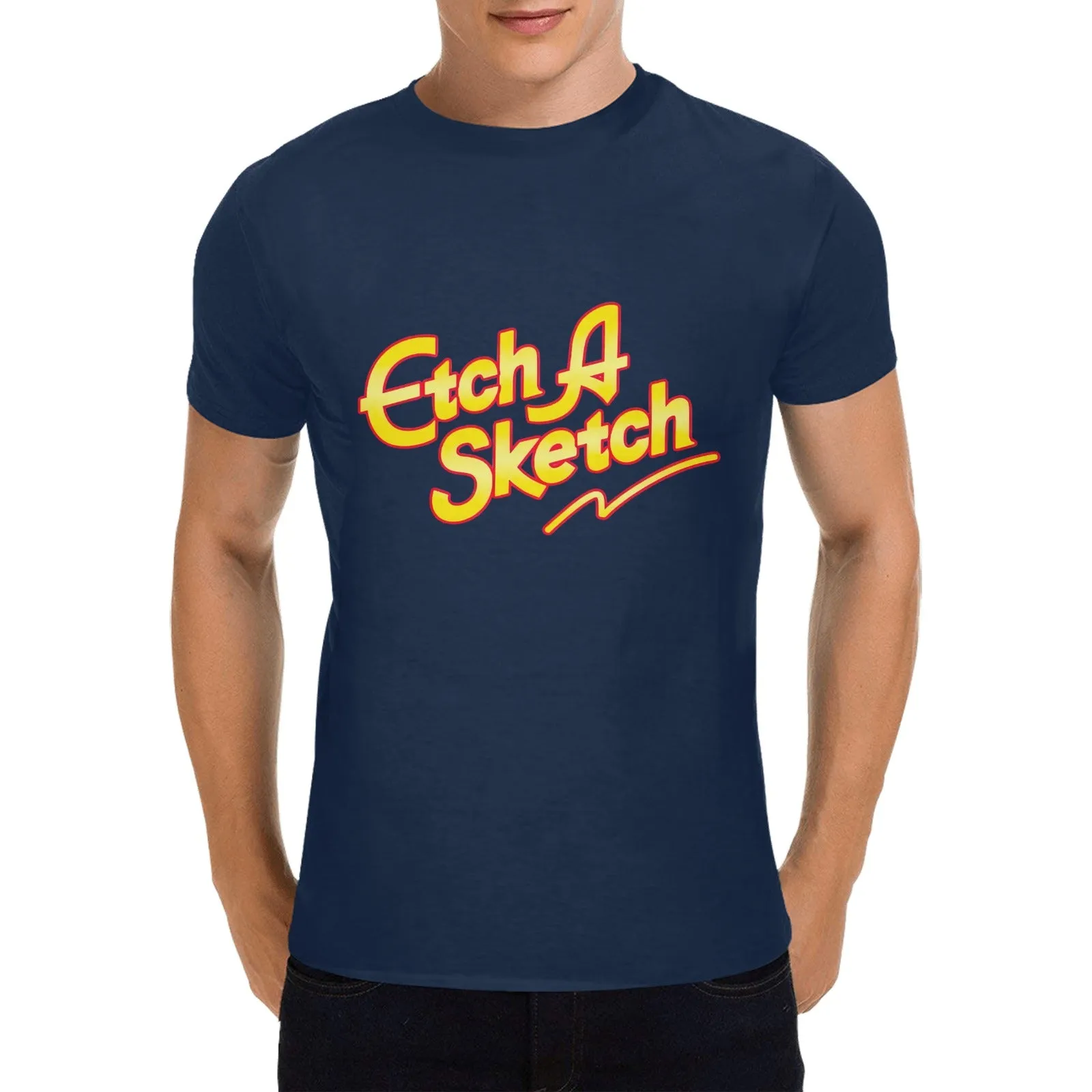 Etch A Sketch Men's T-shirt 100% Cotton