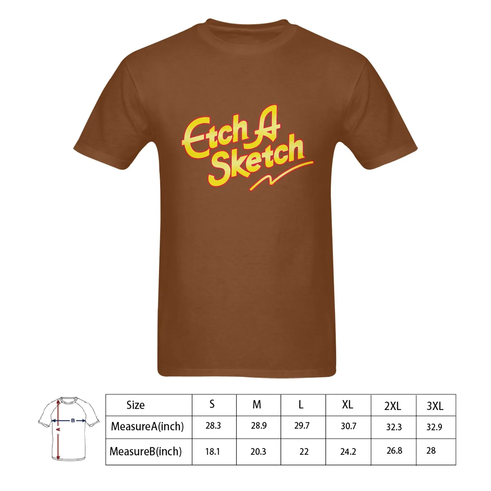 Etch A Sketch Men's T-shirt 100% Cotton