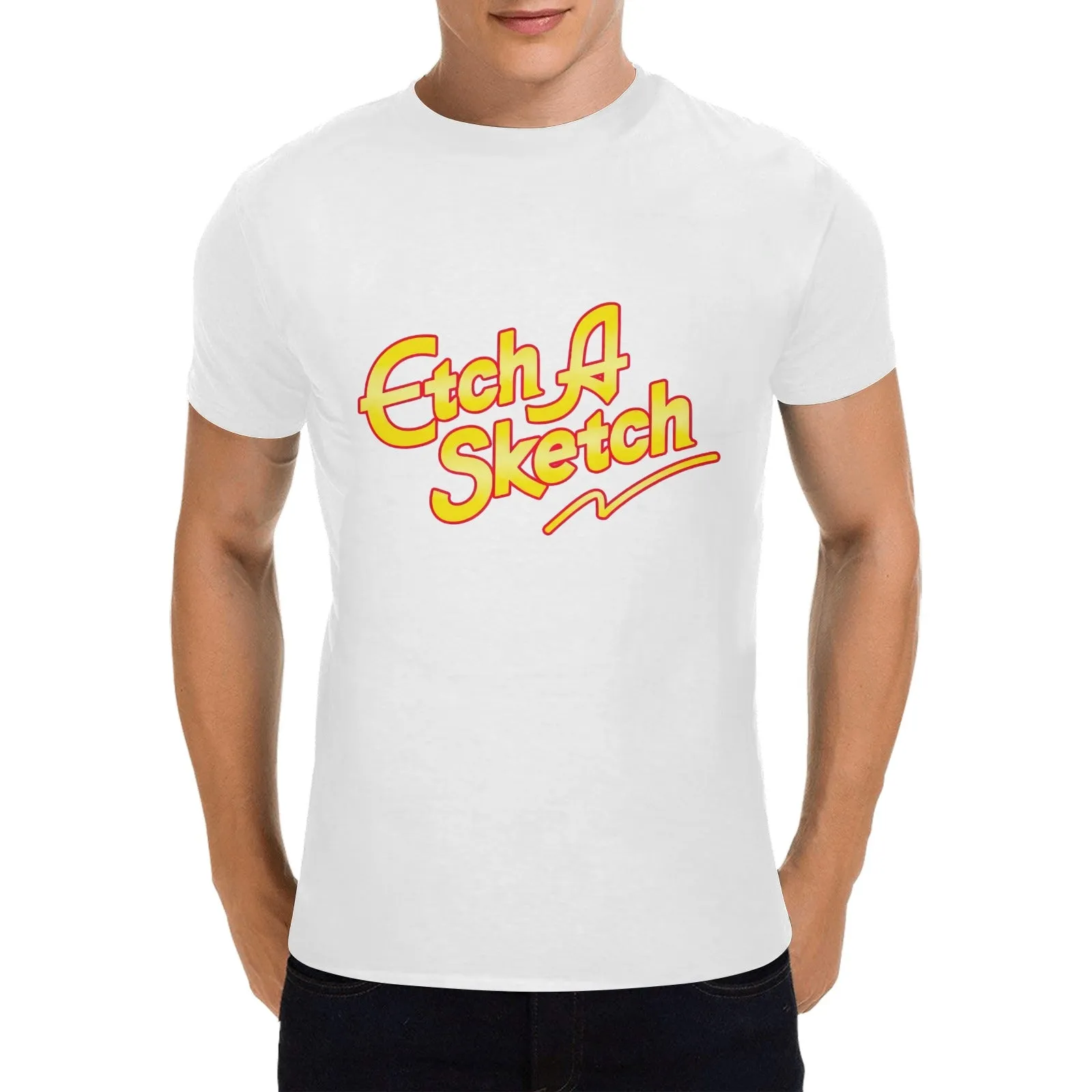 Etch A Sketch Men's T-shirt 100% Cotton