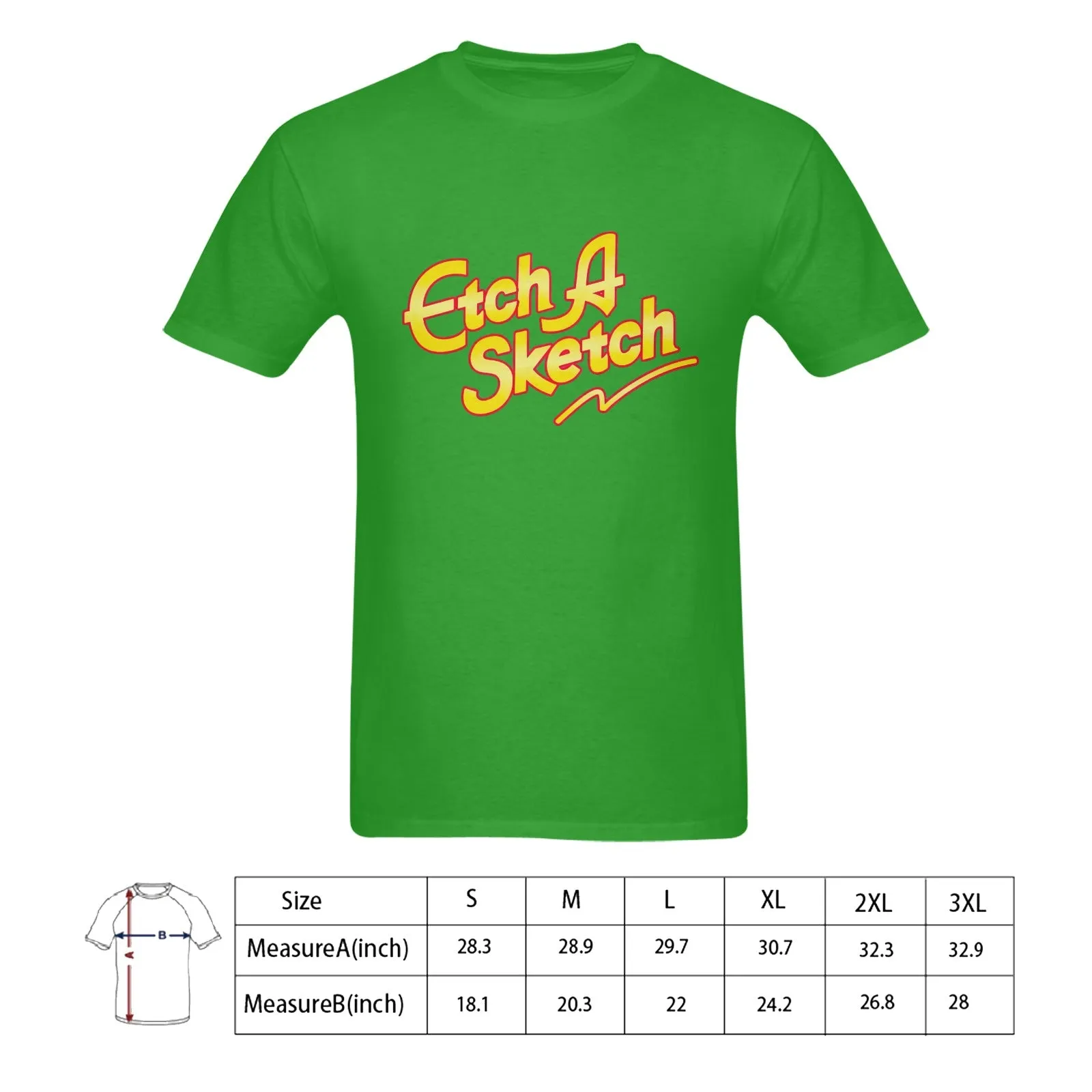 Etch A Sketch Men's T-shirt 100% Cotton