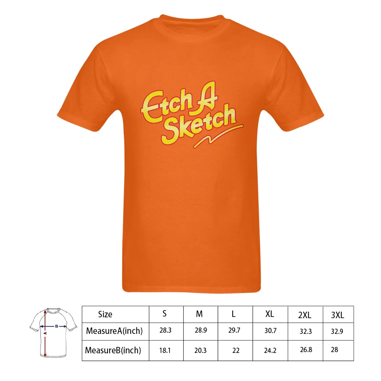 Etch A Sketch Men's T-shirt 100% Cotton