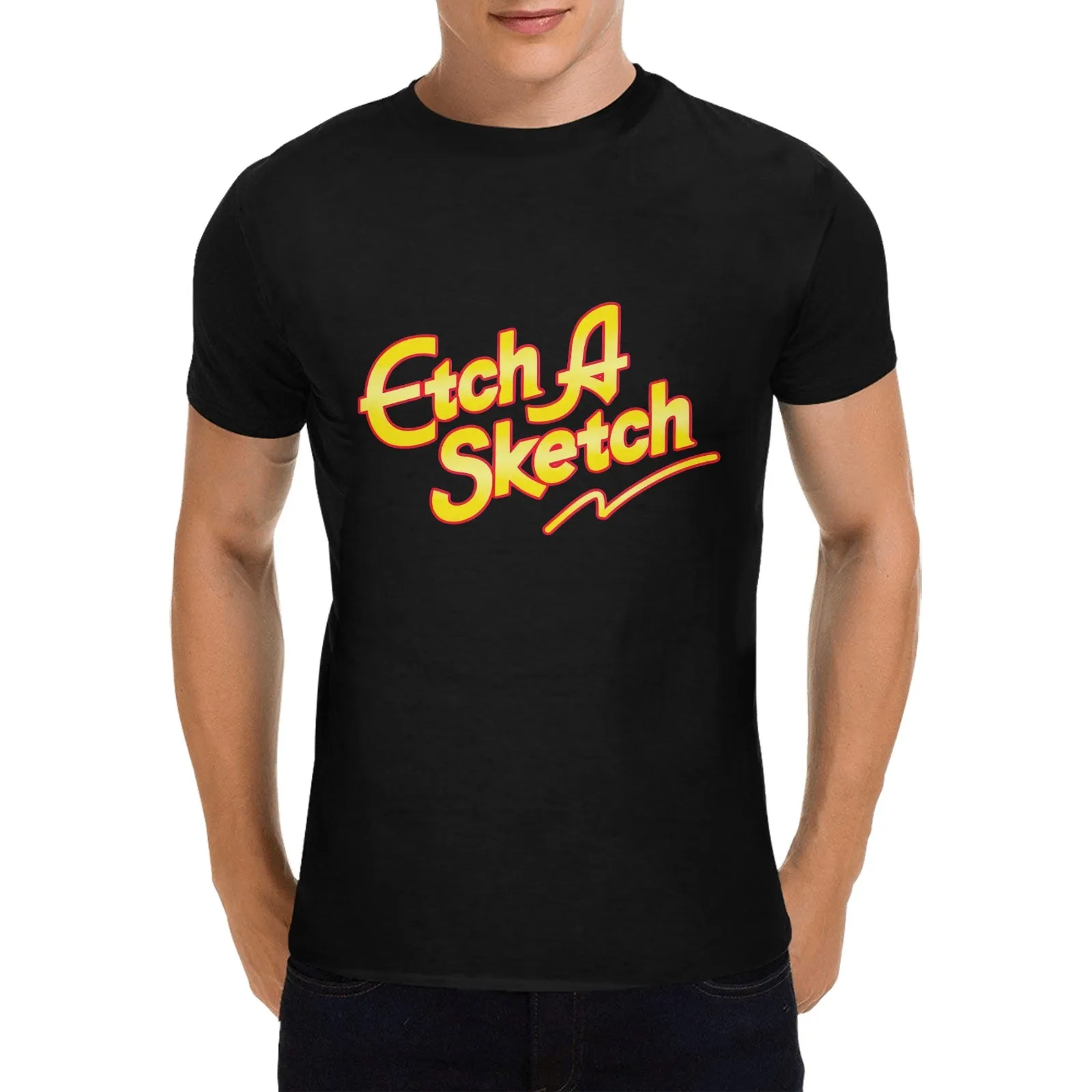 Etch A Sketch Men's T-shirt 100% Cotton