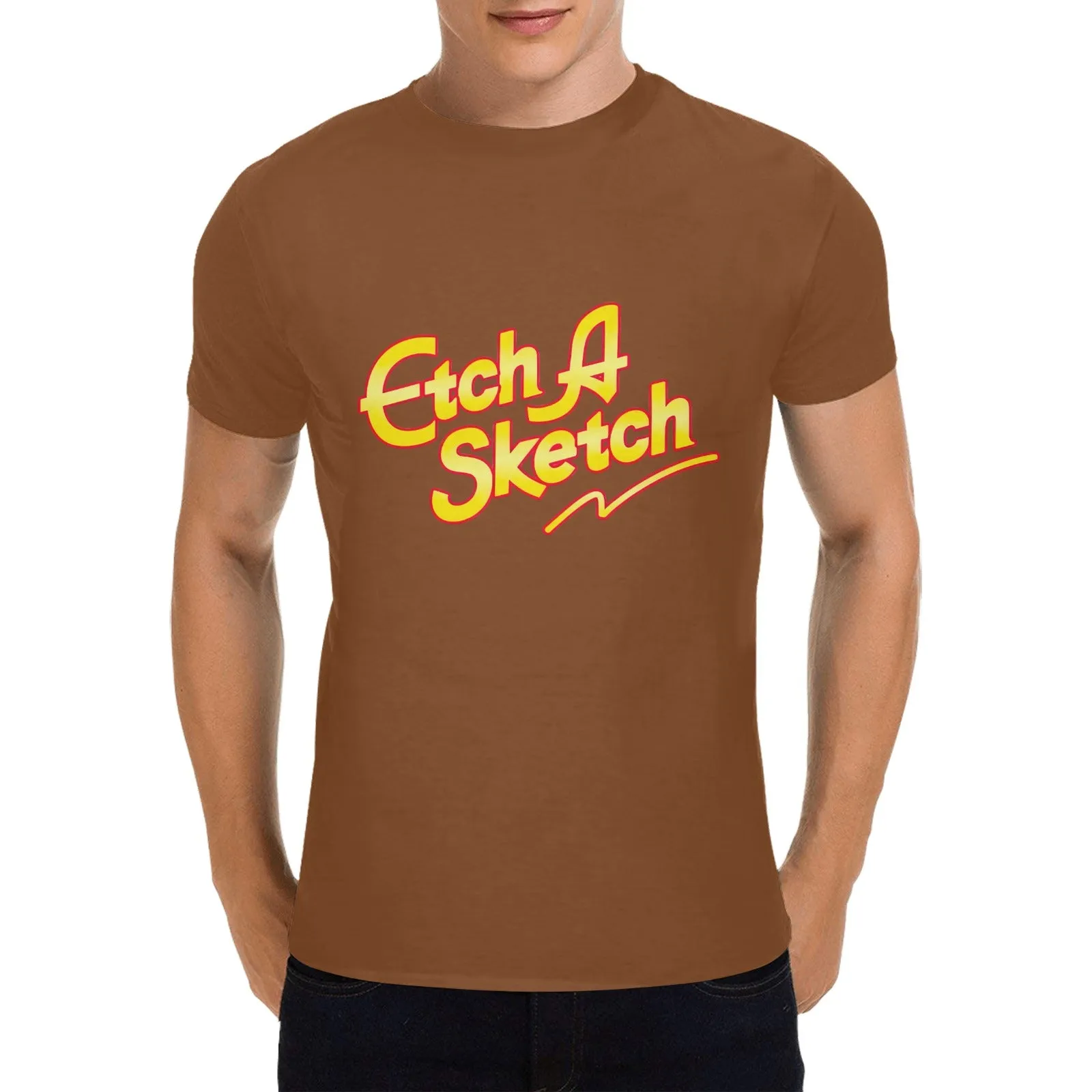 Etch A Sketch Men's T-shirt 100% Cotton
