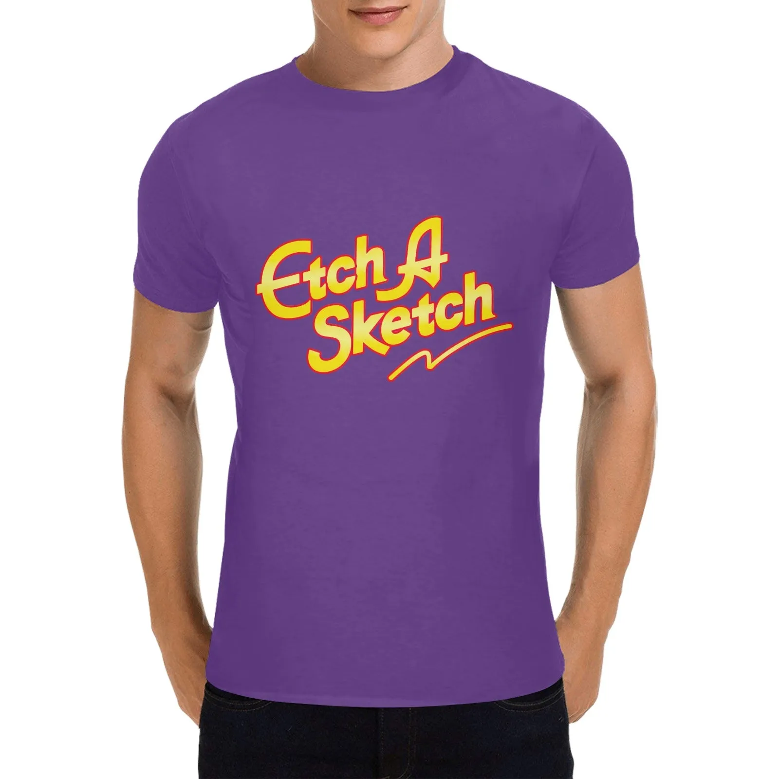 Etch A Sketch Men's T-shirt 100% Cotton
