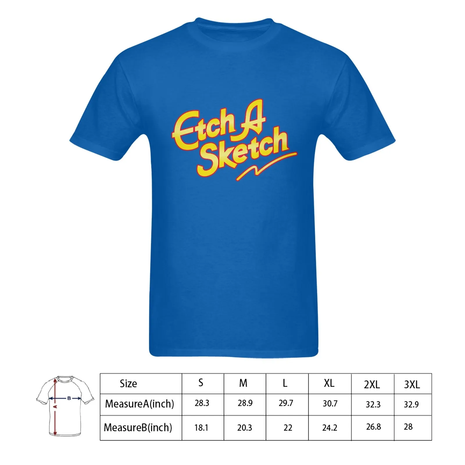 Etch A Sketch Men's T-shirt 100% Cotton