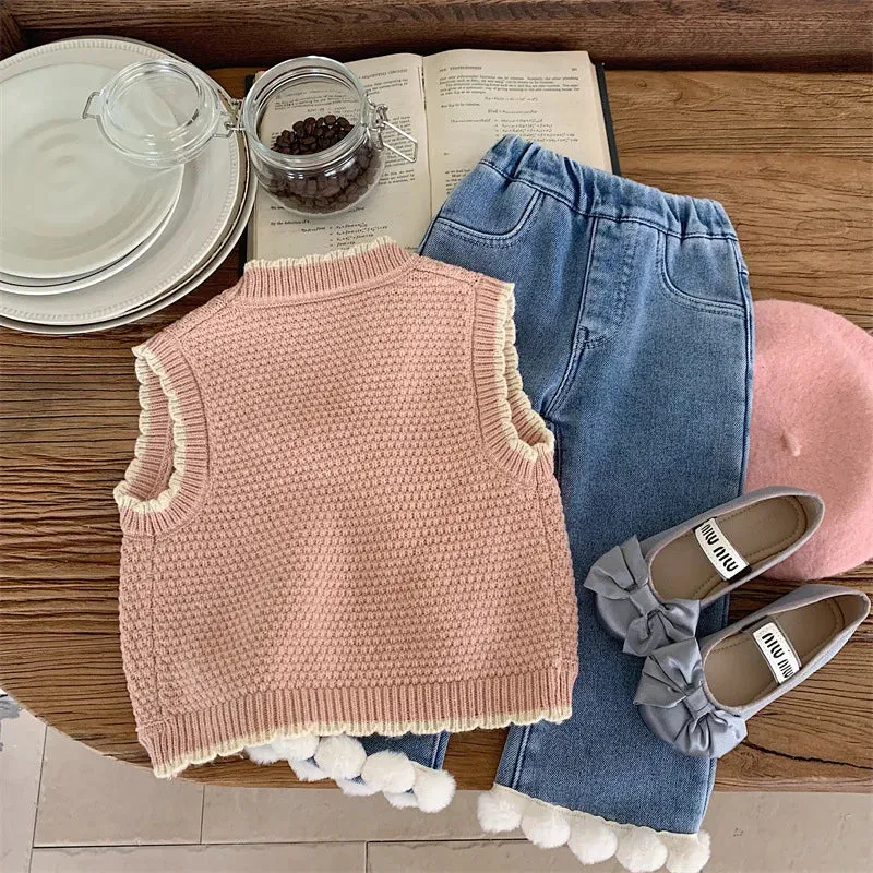 Flower Embroidery Knit Cardigan